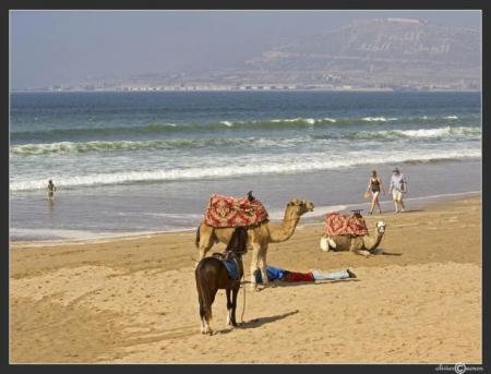 a la plage d'agadir